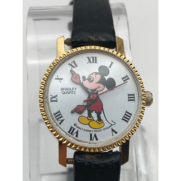 VTG Bradley Time Disney Mickey Mouse Watch 24mm - New Battery -Extra New Band main image 6